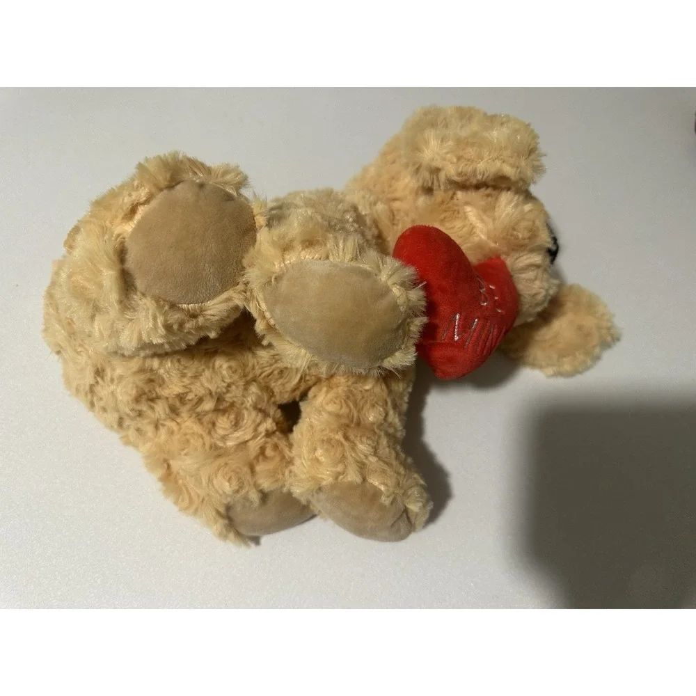 WARMIES Golden Retriever Dog Be Mine Valentine Day Stuffed Plush Puppy Microwave